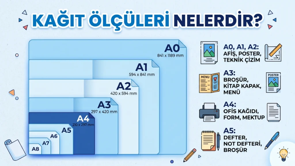 Kağıt Ölçüleri Nelerdir